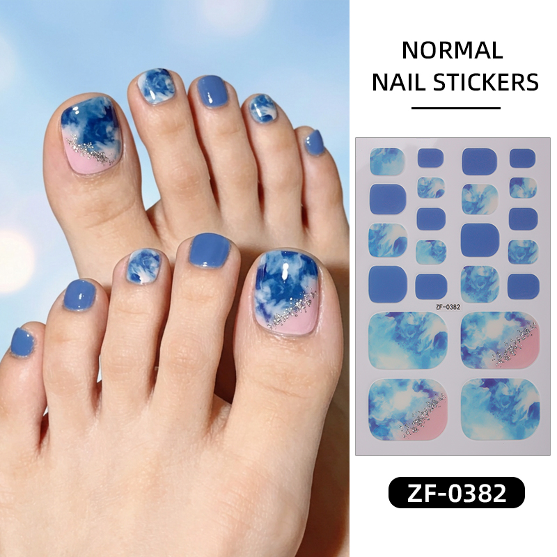 Nail Art Full Design - 22 Adesivos de Unha de Pé