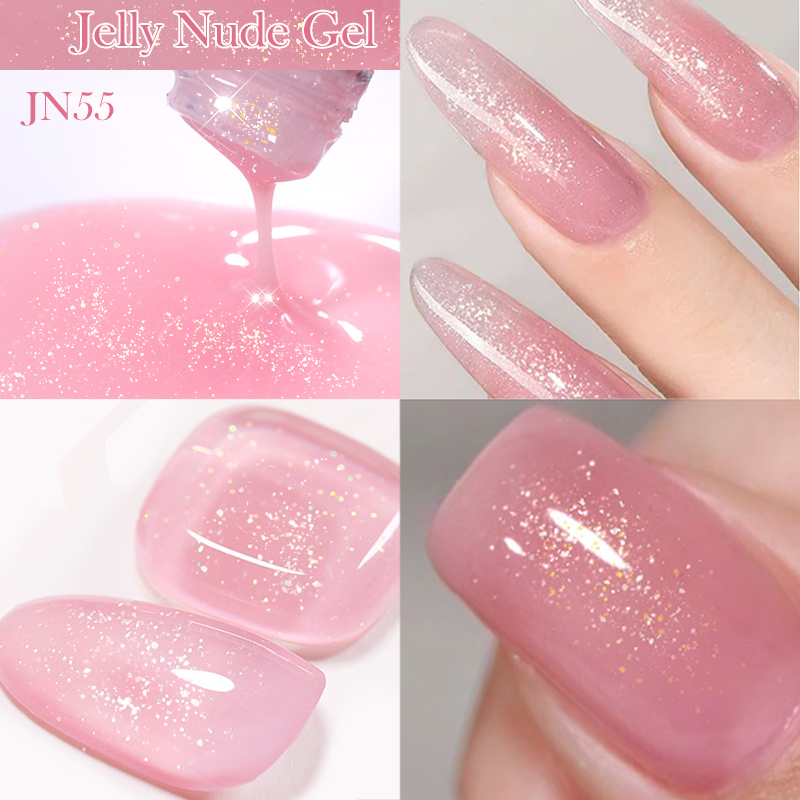 Nail Art Jelly - Born pretty 10ml glitter rosa nude