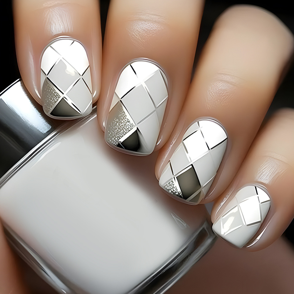 24 pçs moda unhas falsas impre - Nail Art Full Design avaliação e preço