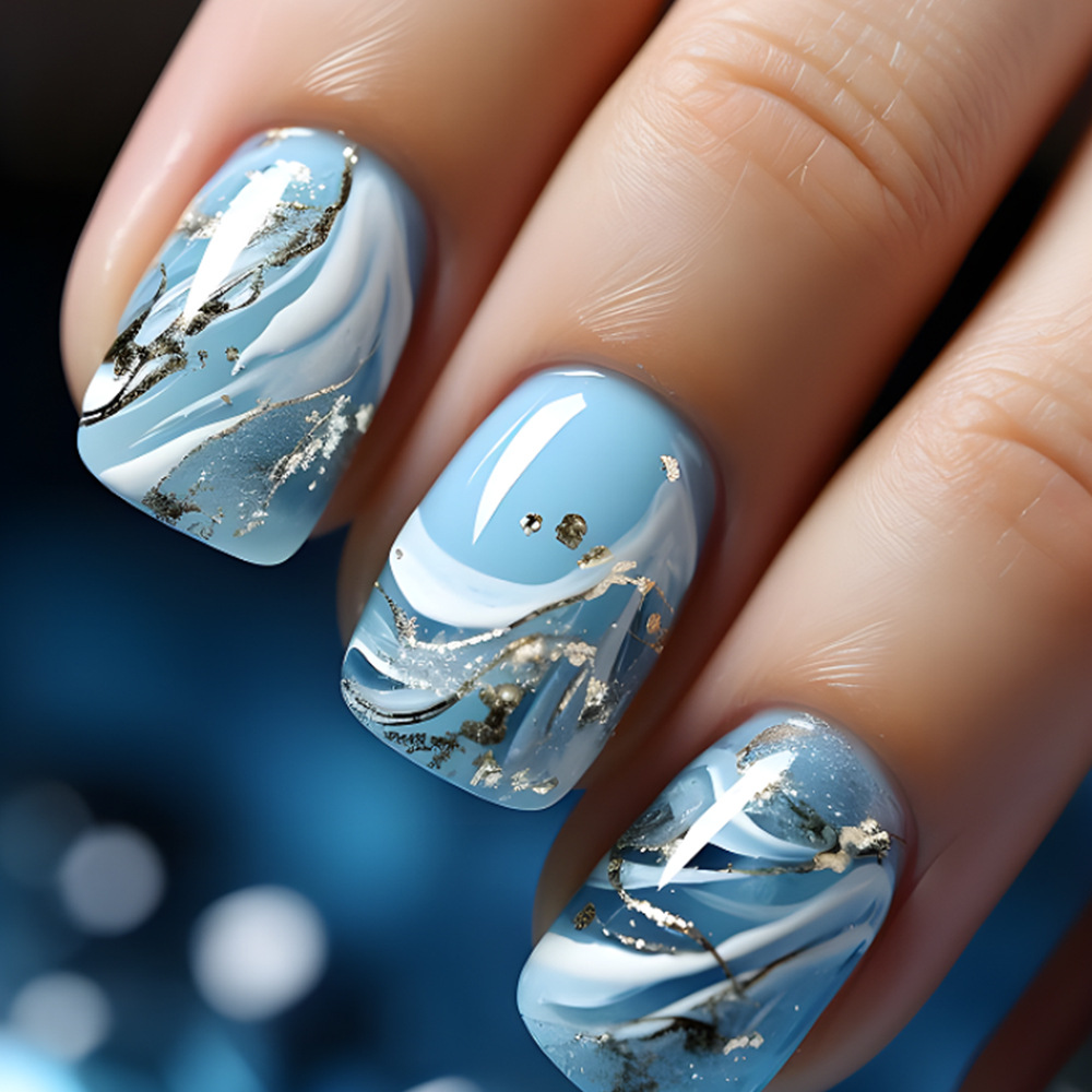 24 pçs moda unhas falsas impre - Nail Art Full Design avaliação e preço