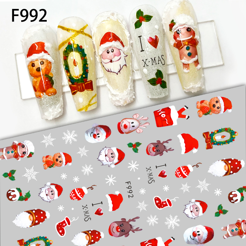 3d adesivos para nail art, dec - Nail Art Xmas 2025 avaliação e preço
