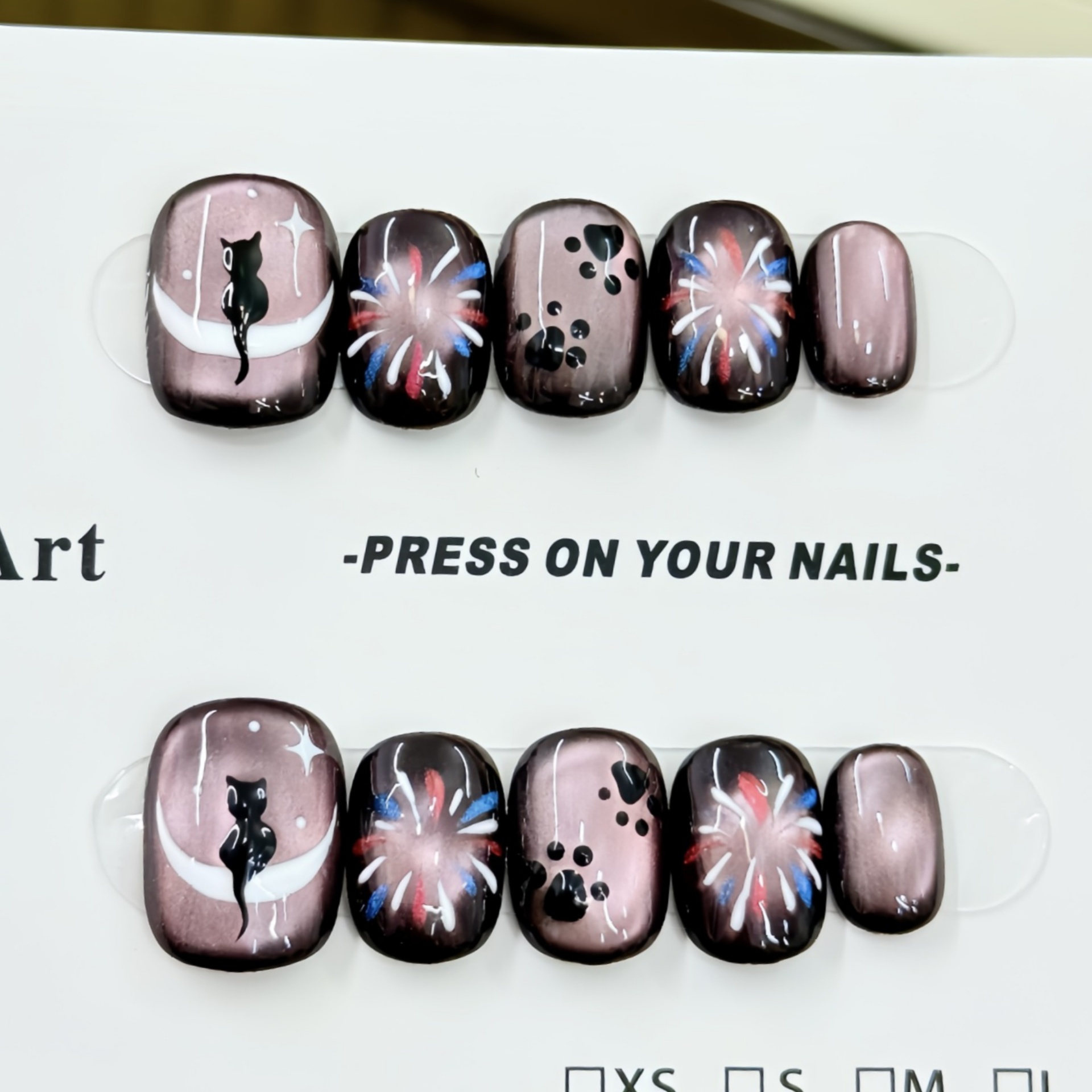 10 pçs olho de gato azul artes - Nail Art Full Design avaliação e preço